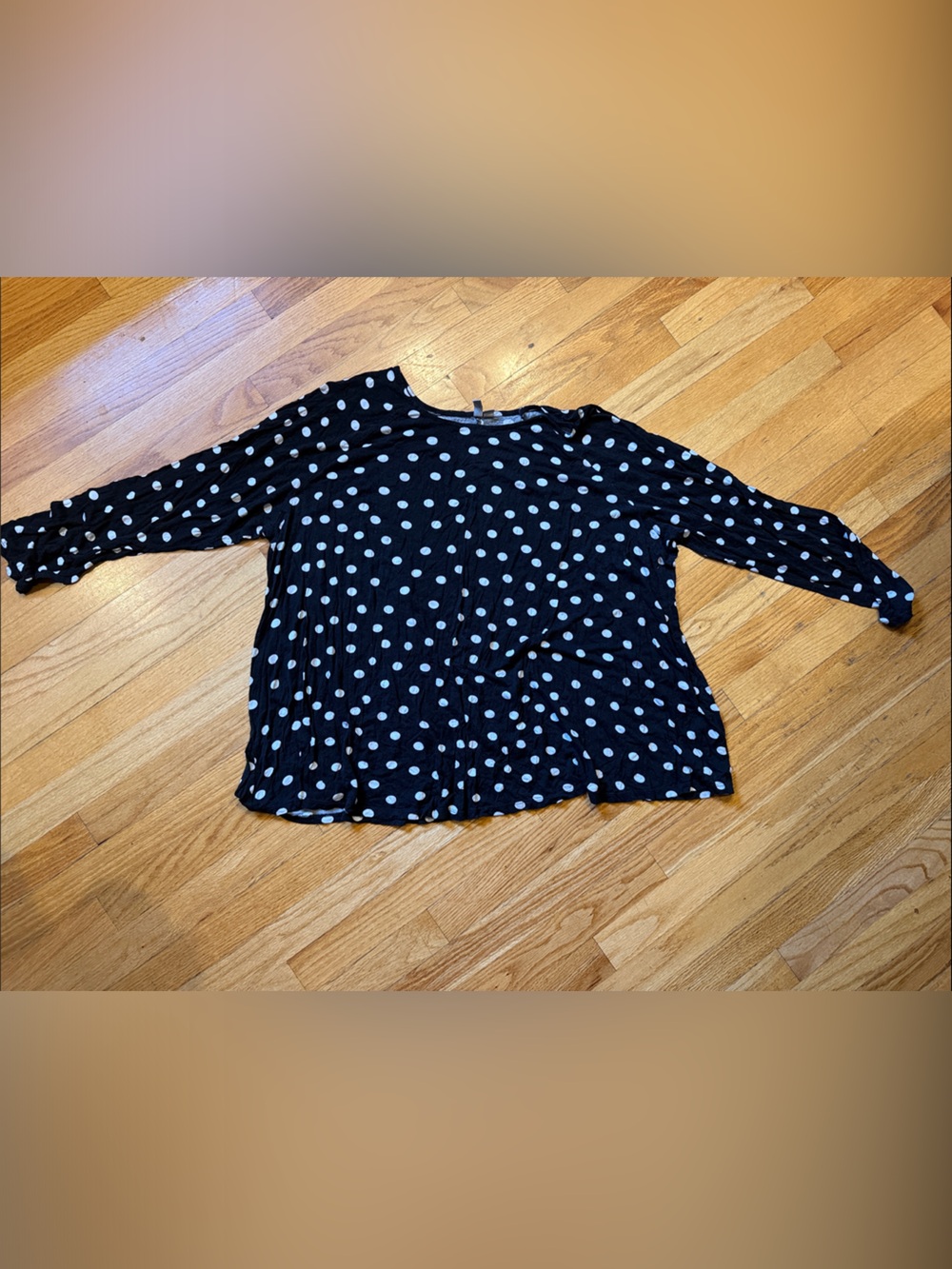 super flowy lightweight polka dot long sleeve